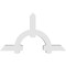 Ekena Millwork Ericson Architectural Grade PVC Gable Bracket, 72"W x 42"H x 6"D x 6"F, 14/12 Pitch GBP072X42X0606ERI00 - alternate 3